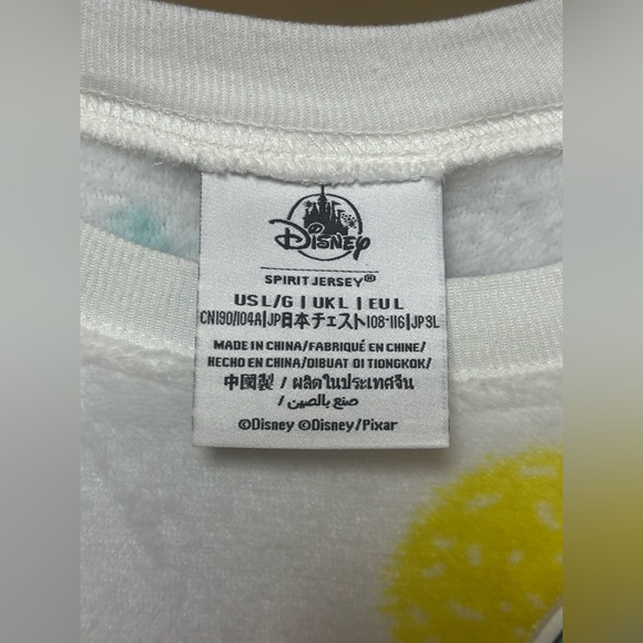 Disney Parks Pixar Fuzzy Spirit Jersey Size Large Very Soft To The Touch NWOT - Picture 9 of 9